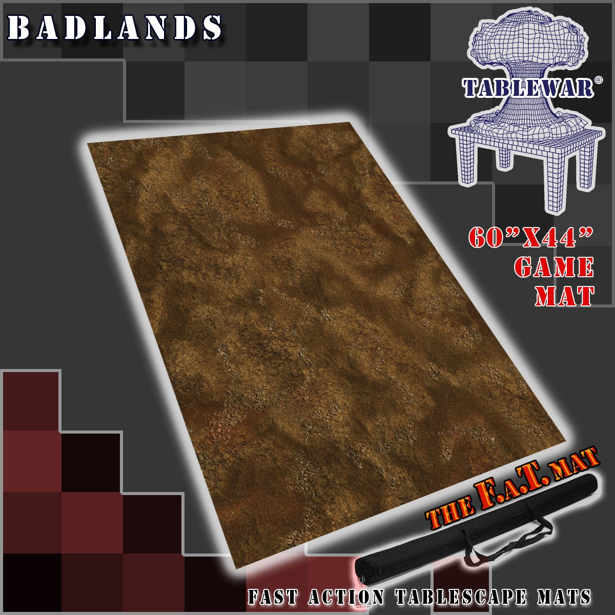 60x44" 'Badlands' F.A.T. Mat Battle Gaming Mat