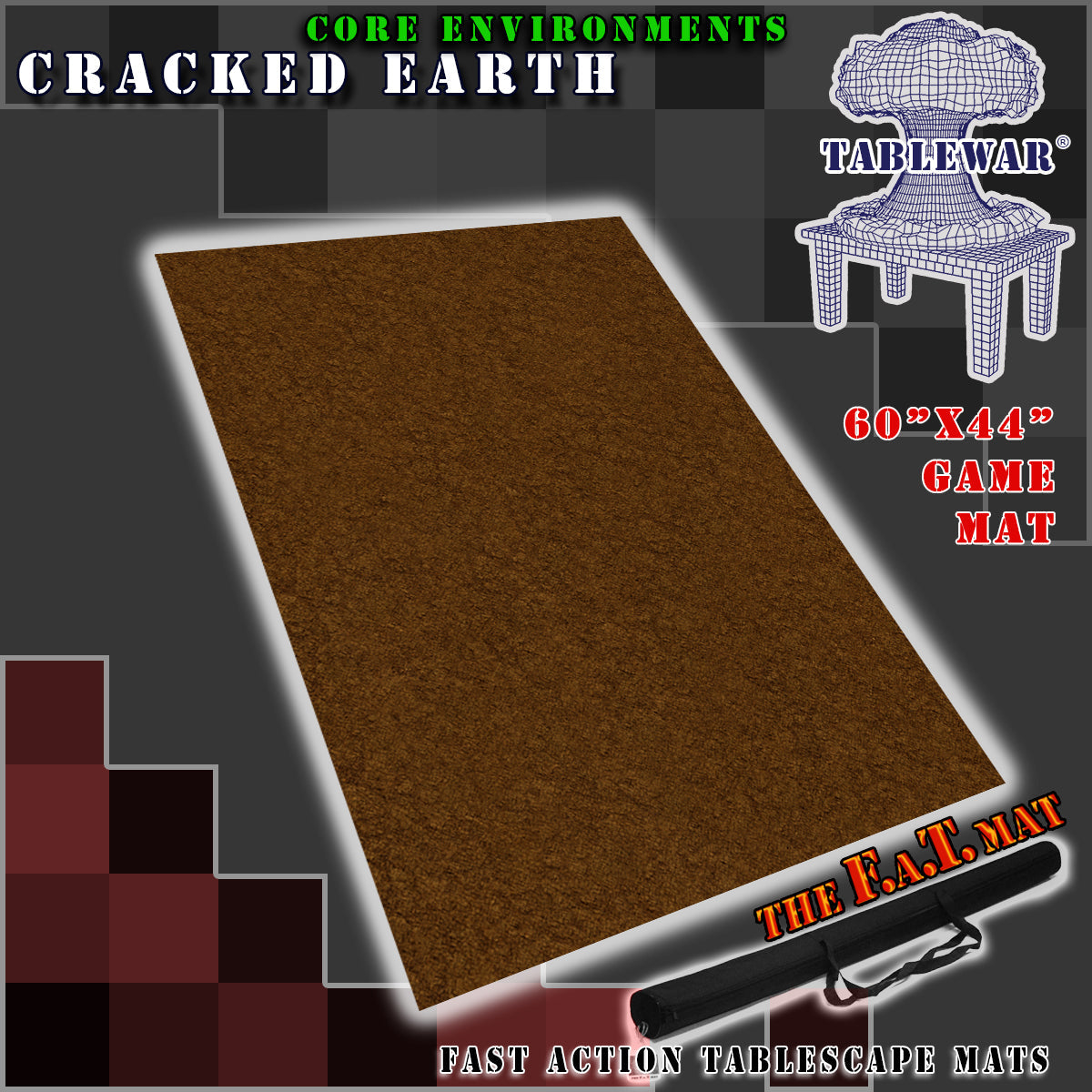 60x44" 'Cracked Earth' F.A.T. Mat Battle Gaming Mat