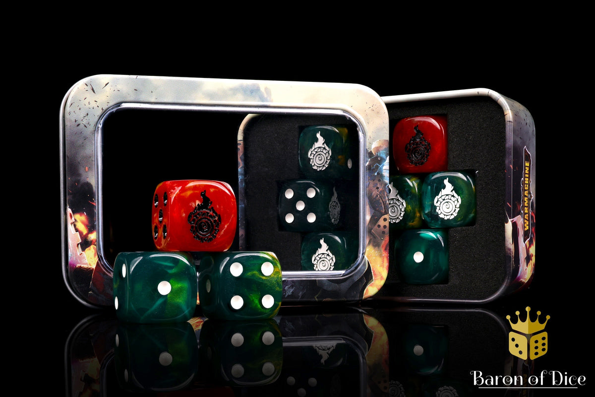 Warmachine: Southern Kriels, Fire Tongue Warriors Official Dice Set
