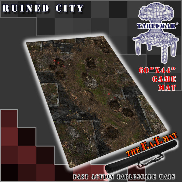 60x44" 'Ruined City' F.A.T. Mat Battle Gaming Mat