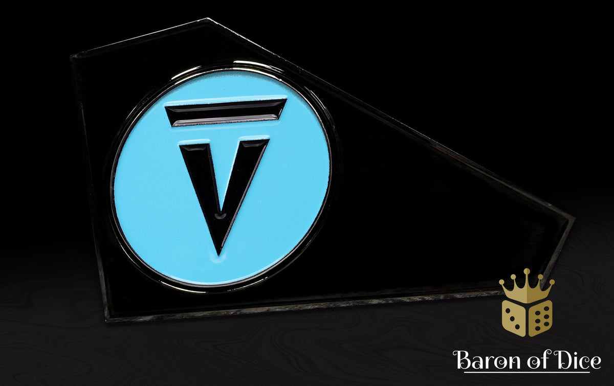 Metal Combat Gauge | Baron Coin™ Compatible | Vanguard Tactics | Light Blue