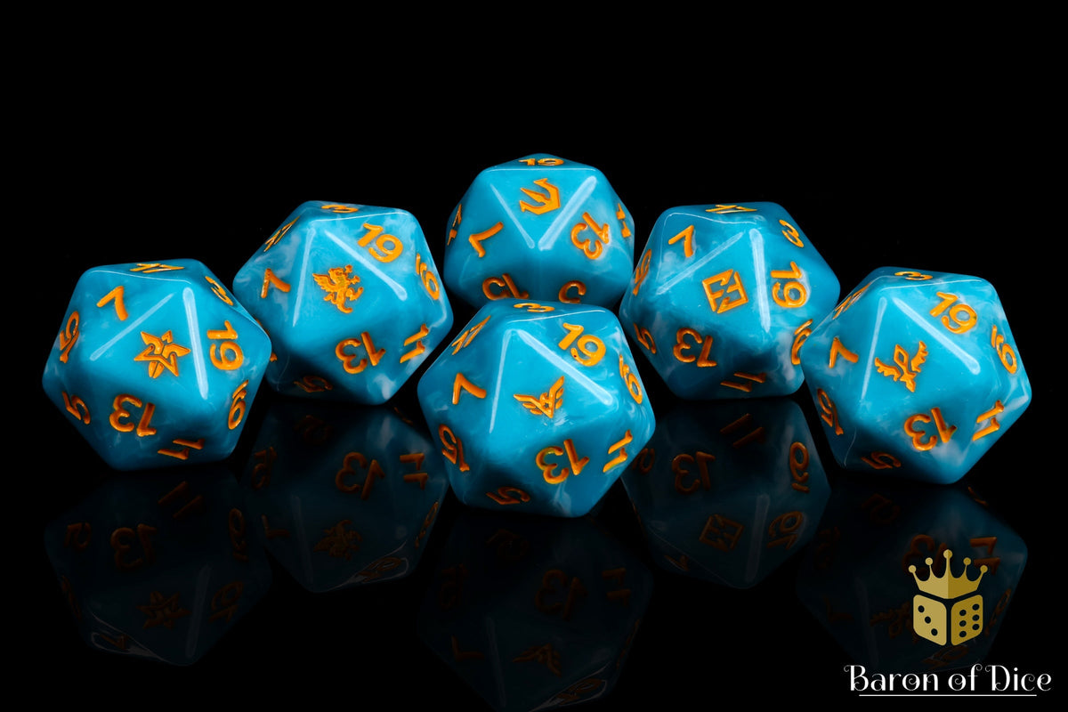 Infinity: PanOceania - Kestrel Colonial Force | Blue - Official Dice Set