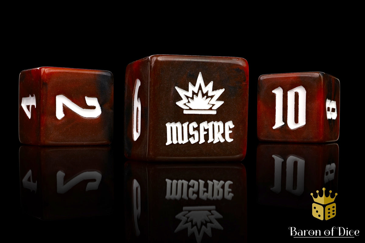 Red Chaos Artillery Dice