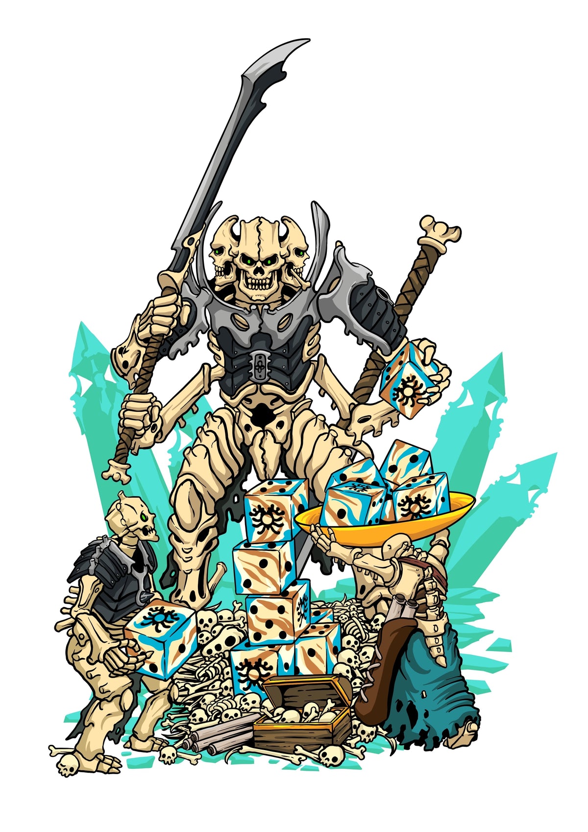 Premium Vinyl Stickers - Skeleton Phalanx