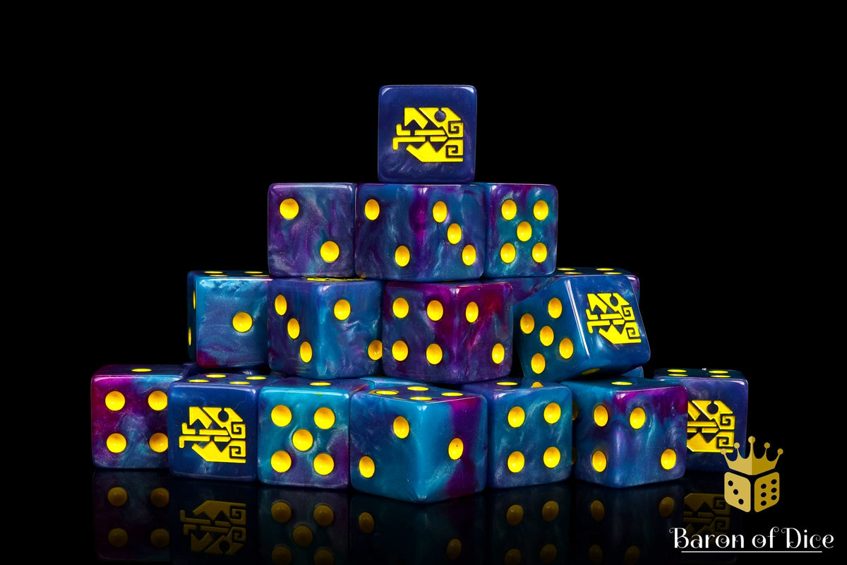 Aztec Lizard Dice - Turquoise